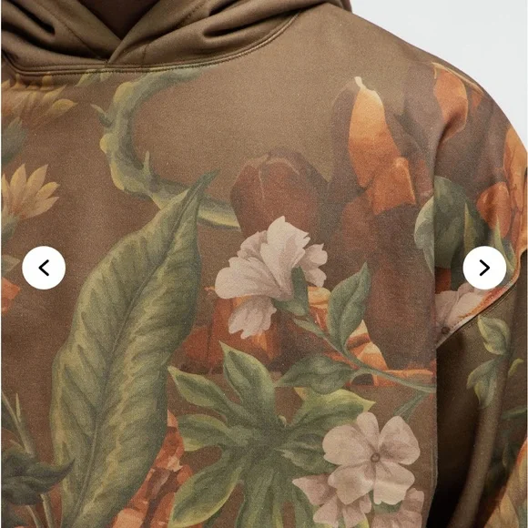 Fashion Nova Brown and Green Camouflage Hoodie - Picture 3 of 4